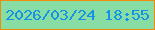 文字の大きさ：1、枠の色：f18b0c、背景の色：88dda4、文字の色：1492e4 無料ブログパーツのブログ時計