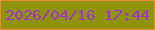 文字の大きさ：4、枠の色：f18b38、背景の色：90920b、文字の色：a134cf 無料ブログパーツのブログ時計