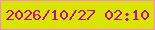 文字の大きさ：3、枠の色：f18bc9、背景の色：d9e405、文字の色：bb0d9a 無料ブログパーツのブログ時計
