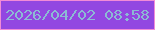 文字の大きさ：4、枠の色：f18bd7、背景の色：9247e1、文字の色：8cbad4 無料ブログパーツのブログ時計