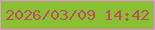 文字の大きさ：4、枠の色：f18bf9、背景の色：89c132、文字の色：bf4d5f 無料ブログパーツのブログ時計