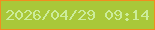 文字の大きさ：5、枠の色：f18d20、背景の色：a9c839、文字の色：ccec9b 無料ブログパーツのブログ時計