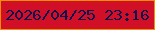 文字の大きさ：3、枠の色：f18f01、背景の色：d10f26、文字の色：0f0e51 無料ブログパーツのブログ時計