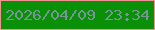文字の大きさ：5、枠の色：f19192、背景の色：099007、文字の色：769697 無料ブログパーツのブログ時計