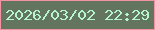 文字の大きさ：4、枠の色：f193a2、背景の色：64755f、文字の色：b5f6ce 無料ブログパーツのブログ時計