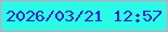 文字の大きさ：5、枠の色：f193b7、背景の色：2afbe5、文字の色：1725c6 無料ブログパーツのブログ時計