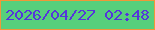 文字の大きさ：1、枠の色：f19738、背景の色：57cf7c、文字の色：5535db 無料ブログパーツのブログ時計