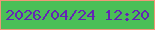 文字の大きさ：2、枠の色：f19778、背景の色：4bbf57、文字の色：6424b5 無料ブログパーツのブログ時計