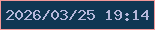 文字の大きさ：3、枠の色：f19898、背景の色：0f3753、文字の色：b5b8db 無料ブログパーツのブログ時計