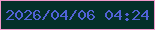文字の大きさ：5、枠の色：f199cb、背景の色：04302a、文字の色：5162d6 無料ブログパーツのブログ時計