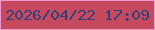 文字の大きさ：3、枠の色：f199cf、背景の色：c6495e、文字の色：2f407b 無料ブログパーツのブログ時計