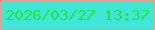 文字の大きさ：4、枠の色：f19b85、背景の色：41e6d8、文字の色：1be73d 無料ブログパーツのブログ時計