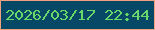 文字の大きさ：4、枠の色：f1a07f、背景の色：074866、文字の色：66d96a 無料ブログパーツのブログ時計