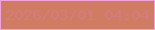 文字の大きさ：1、枠の色：f1a1e1、背景の色：d07c62、文字の色：d57b80 無料ブログパーツのブログ時計