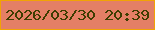 文字の大きさ：4、枠の色：f1a304、背景の色：e47f65、文字の色：3d3d01 無料ブログパーツのブログ時計