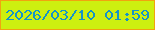 文字の大きさ：3、枠の色：f1a40f、背景の色：cdf010、文字の色：1494c8 無料ブログパーツのブログ時計
