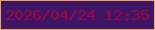 文字の大きさ：3、枠の色：f1a456、背景の色：3d1667、文字の色：9f043c 無料ブログパーツのブログ時計