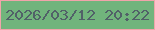 文字の大きさ：5、枠の色：f1a4aa、背景の色：71b47c、文字の色：516168 無料ブログパーツのブログ時計