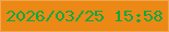 文字の大きさ：5、枠の色：f1a64d、背景の色：ec8815、文字の色：0ba842 無料ブログパーツのブログ時計