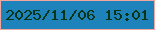 文字の大きさ：5、枠の色：f1a79e、背景の色：1f83bb、文字の色：073518 無料ブログパーツのブログ時計