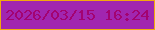 文字の大きさ：2、枠の色：f1aa0d、背景の色：a126b0、文字の色：a30371 無料ブログパーツのブログ時計