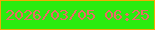 文字の大きさ：3、枠の色：f1ab04、背景の色：2aec0f、文字の色：e76b66 無料ブログパーツのブログ時計