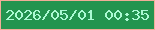 文字の大きさ：3、枠の色：f1ad98、背景の色：23944f、文字の色：abfad3 無料ブログパーツのブログ時計