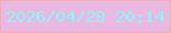 文字の大きさ：1、枠の色：f1adae、背景の色：e9b9e1、文字の色：8af6f9 無料ブログパーツのブログ時計