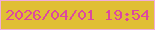 文字の大きさ：3、枠の色：f1adda、背景の色：e0bf34、文字の色：dd489f 無料ブログパーツのブログ時計
