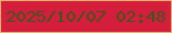 文字の大きさ：3、枠の色：f1af6c、背景の色：d41e3b、文字の色：41531f 無料ブログパーツのブログ時計