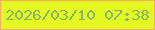 文字の大きさ：2、枠の色：f1b161、背景の色：e4f921、文字の色：85b568 無料ブログパーツのブログ時計