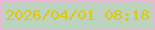 文字の大きさ：4、枠の色：f1b3d9、背景の色：bed2c0、文字の色：dec70c 無料ブログパーツのブログ時計