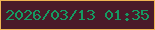 文字の大きさ：2、枠の色：f1b453、背景の色：4a1a29、文字の色：159b62 無料ブログパーツのブログ時計