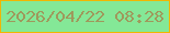 文字の大きさ：1、枠の色：f1b600、背景の色：84e897、文字の色：9f995c 無料ブログパーツのブログ時計