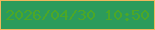 文字の大きさ：4、枠の色：f1b75d、背景の色：2c9b5b、文字の色：4ca727 無料ブログパーツのブログ時計
