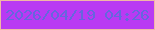 文字の大きさ：3、枠の色：f1b7a6、背景の色：b93af3、文字の色：6666de 無料ブログパーツのブログ時計