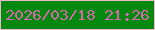 文字の大きさ：5、枠の色：f1b7cf、背景の色：038910、文字の色：d769ab 無料ブログパーツのブログ時計