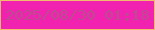 文字の大きさ：4、枠の色：f1ba6d、背景の色：f222b0、文字の色：b94d8f 無料ブログパーツのブログ時計