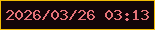 文字の大きさ：1、枠の色：f1bb05、背景の色：130508、文字の色：e67379 無料ブログパーツのブログ時計