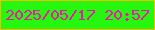 文字の大きさ：5、枠の色：f1bc02、背景の色：25f80e、文字の色：ec16ad 無料ブログパーツのブログ時計