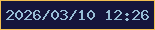 文字の大きさ：3、枠の色：f1bf51、背景の色：15163c、文字の色：98bfd7 無料ブログパーツのブログ時計