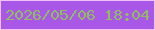 文字の大きさ：2、枠の色：f1c2f7、背景の色：a857e7、文字の色：90be5e 無料ブログパーツのブログ時計