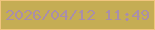 文字の大きさ：1、枠の色：f1c57f、背景の色：c5ad54、文字の色：a98ea9 無料ブログパーツのブログ時計