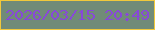 文字の大きさ：3、枠の色：f1c93c、背景の色：718b78、文字の色：8848d9 無料ブログパーツのブログ時計