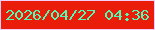 文字の大きさ：5、枠の色：f1cff9、背景の色：ea1d0b、文字の色：4ffcb2 無料ブログパーツのブログ時計