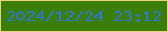 文字の大きさ：2、枠の色：f1d282、背景の色：3a7d07、文字の色：2f78db 無料ブログパーツのブログ時計