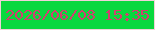 文字の大きさ：1、枠の色：f1d2d8、背景の色：09d83e、文字の色：d23e70 無料ブログパーツのブログ時計