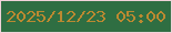 文字の大きさ：2、枠の色：f1d2d9、背景の色：2f6e42、文字の色：bb8931 無料ブログパーツのブログ時計
