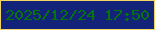 文字の大きさ：3、枠の色：f1d463、背景の色：122379、文字の色：06740a 無料ブログパーツのブログ時計