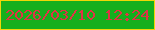 文字の大きさ：4、枠の色：f1d607、背景の色：16af1d、文字の色：e03445 無料ブログパーツのブログ時計